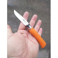 Нож "Old Bear", пълноцветна линия с цветна ламинирана дървена дръжка, острие от "неръждаема" стомана и никелирана месингова яка S