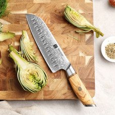 XINZUO Lan Series 73 Layers Damascus Powder Steel Santoku