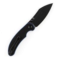 KANSEPT Nesstreet Thumb Stub Knife Black & Blue G10 Handle (3.58''154CM Blade) Karambit Maker-T1039A4